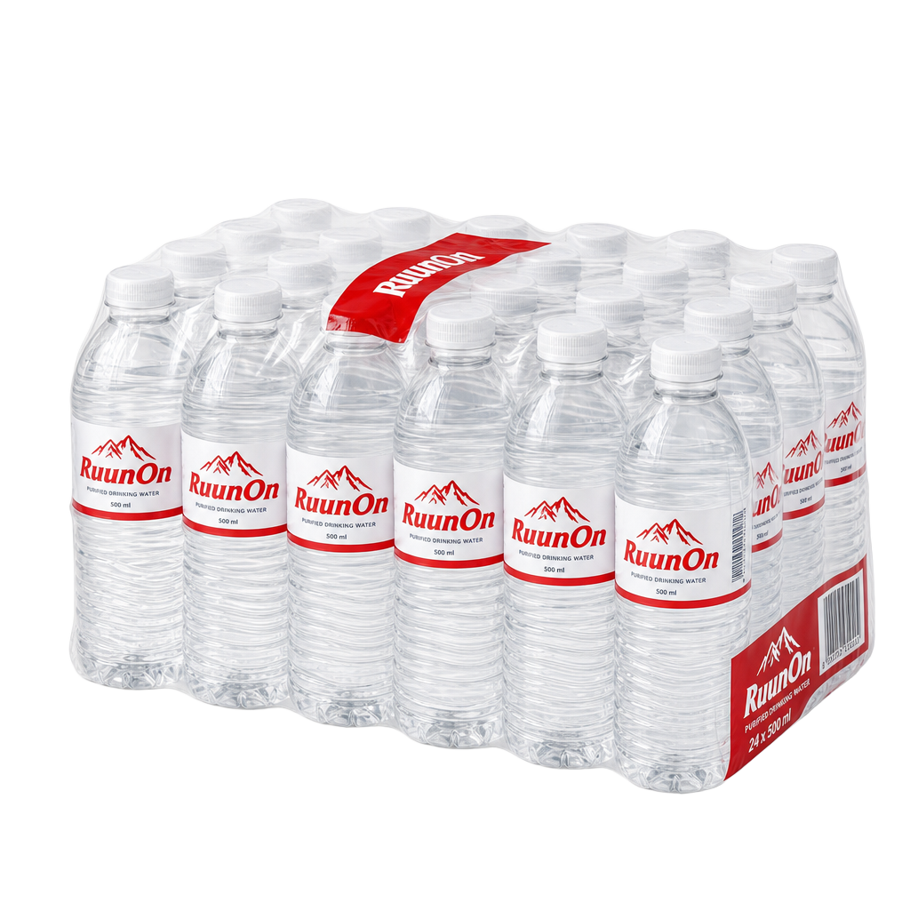 500 ml Water Pack — 24 × 500 ml delivered by RuunOn in the UAE